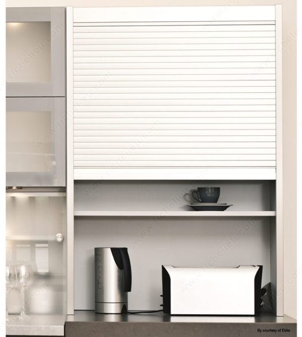 Richelieu Tambour Door - Stainless Steel Finish 25 mm Slats