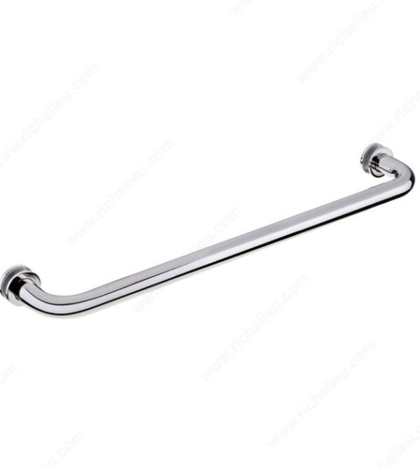 Richelieu Round Tubular Towel Bar with Washers, Rounded Corners