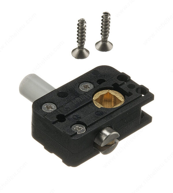 Richelieu Round bar lock with square socket 7 mm (9 32") and guide pin