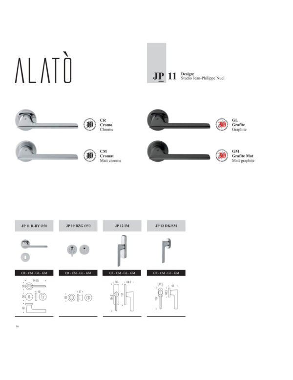 Colombo Design Hardware Alato Interior Door Lever - Image 2