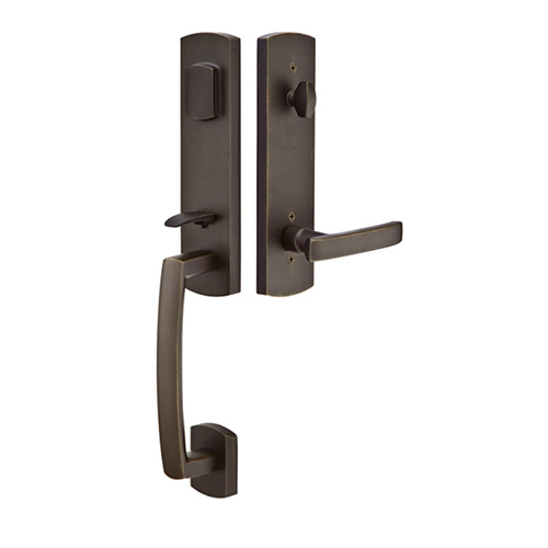 Logan Emtek Tubular Entrance Sandcast Bronze