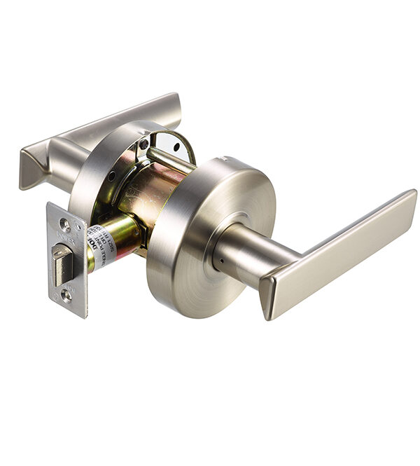 Dorex T2F10 C15 Flat Medium-Duty Passage Lever – Satin Nickel