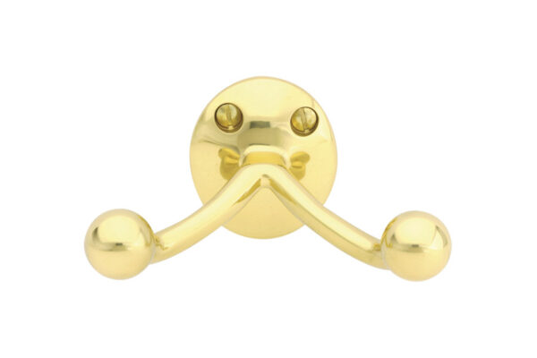Emtek Brass Double Hook Traditional Bath Hook