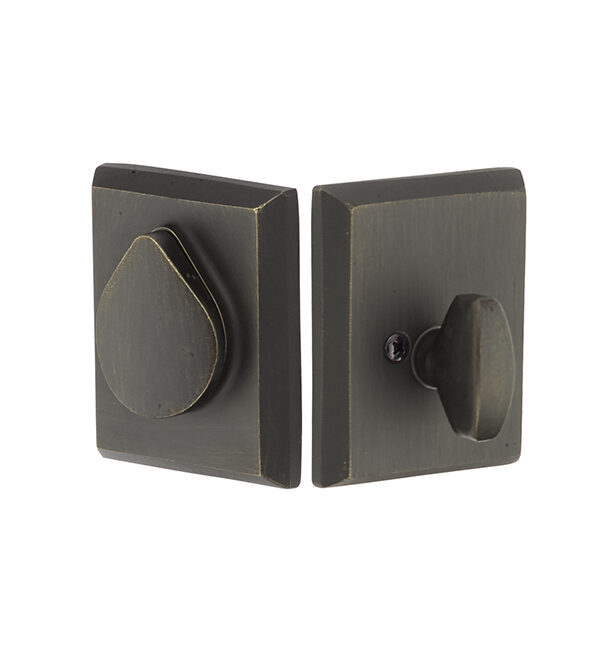 Rustic Modern Rectangular Sandcast Deadbolt