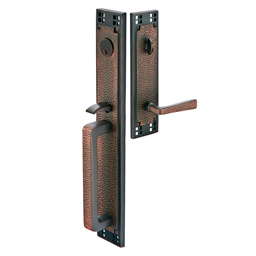 Emtek Arts & Crafts Full Length Tubular Entry Set