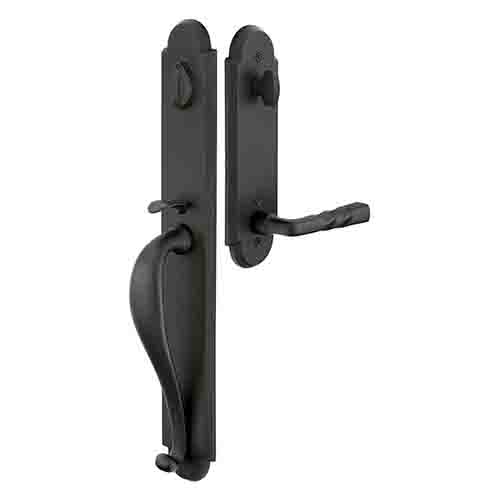 Emtek Greeley Tubular Entry Set Sandcast