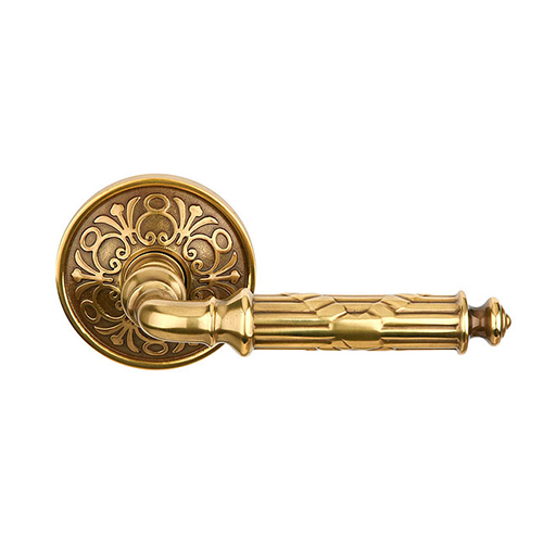 Emtek Ribbon Reed Lever Designer Brass