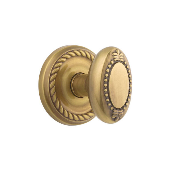Emtek Beaded Egg Knob Designer Brass