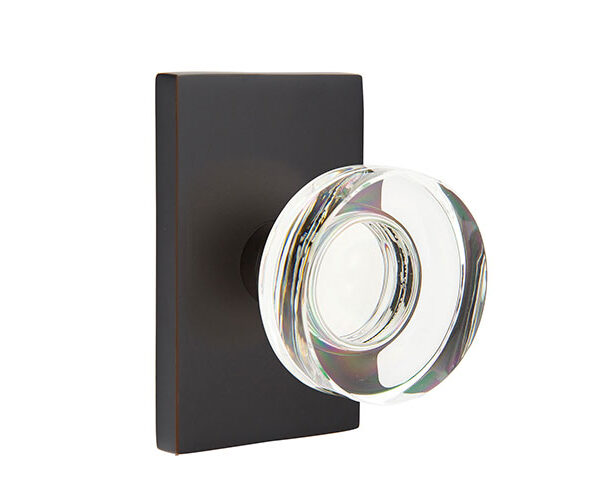 Emtek Modern Disc Knob Crystal Brass