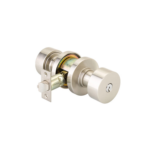 Emtek Round Keyed Knob Modern Brass