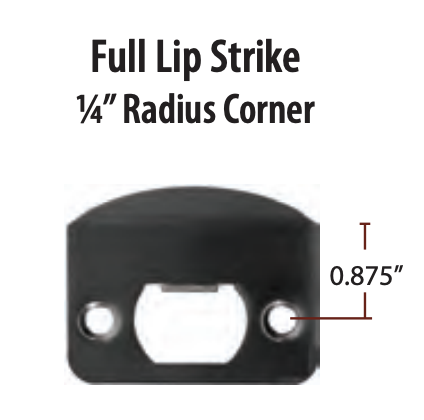 Emtek Full Lip Strike Plate Radius Corner
