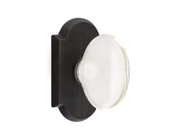 Emtek Hampton Crystal Knob Sandcast Bronze