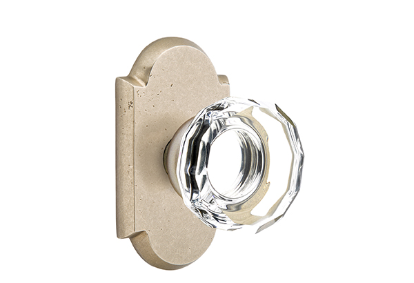 Emtek Lowell Crystal Knob Sandcast Bronze