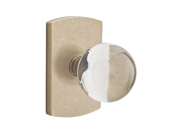 Emtek Bristol Crystal Knob Sandcast Bronze